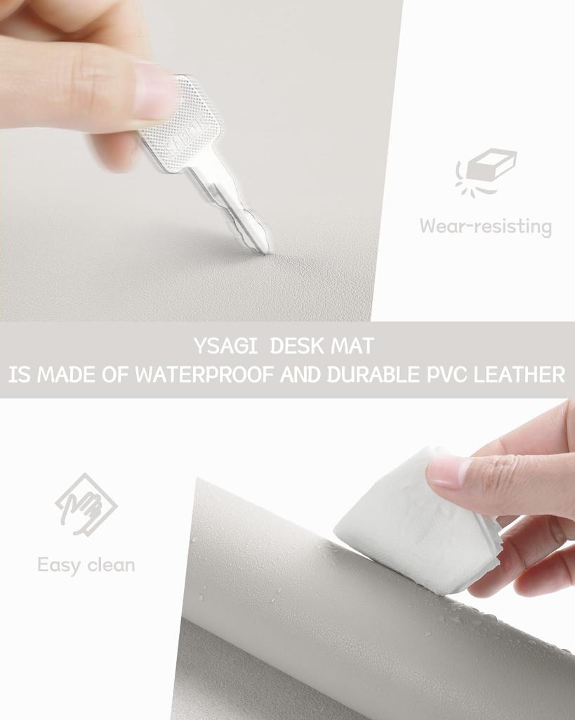 YSAGi Настольная мышь из кожи, большая мышь, толщина замши, масло, простая в использовании, декоративная накладка для стола, коврик, совместимый, коврик, подкладка, подложка, нескользящая, 2 мм,