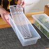 Kitchen Rectangular Refrigerator Drain Crisper Fish Box Plastic Fruit Box Food Sealed Frozen Storage Box