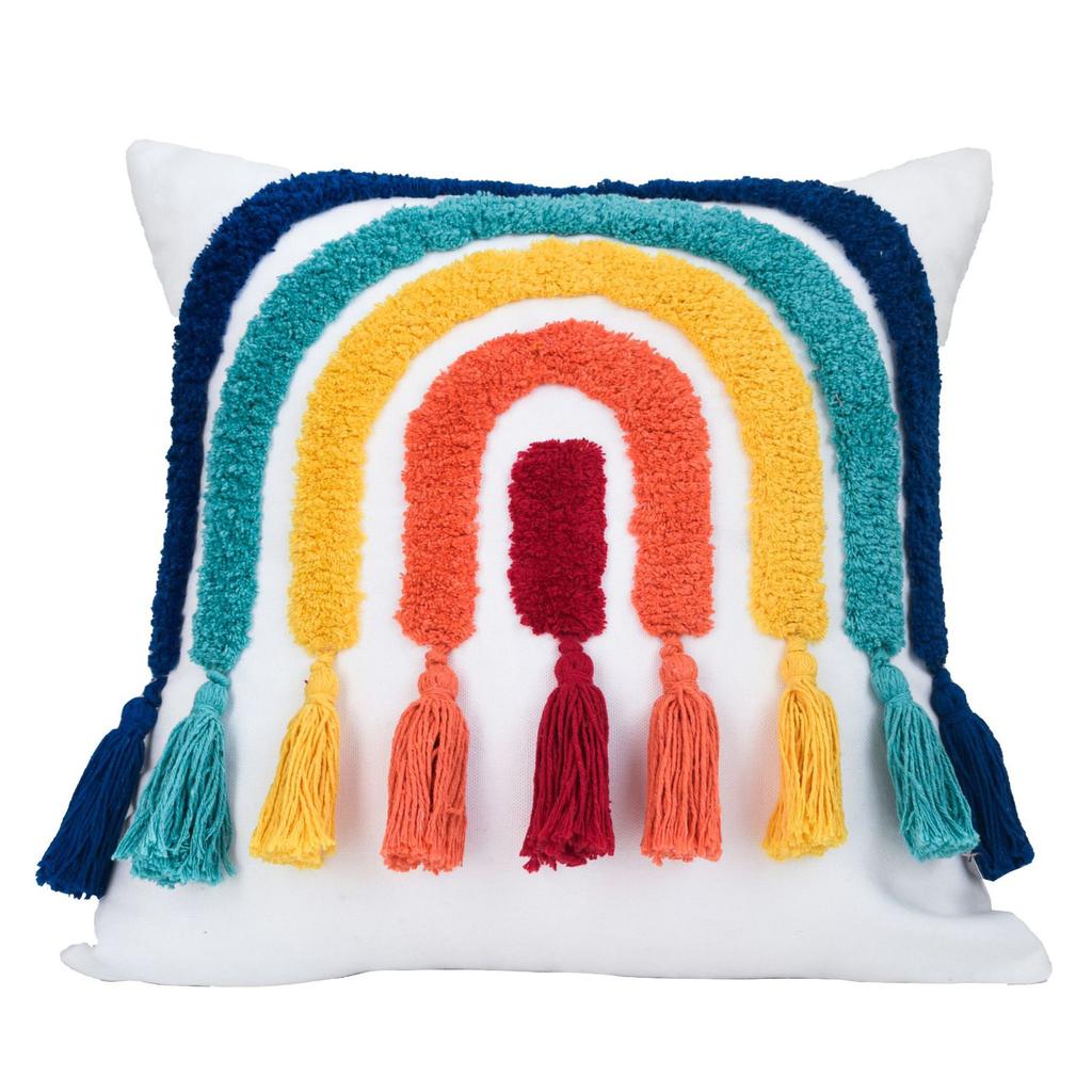 Тафтинговая диванная наволочка в стиле ретро, ​​простая художественная круглая бархатная подушка, мягкая офисная подушка для дивана, наволочка