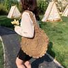 Летняя модная женская сумка на плечо большой емкости для пляжного отдыха из соломы