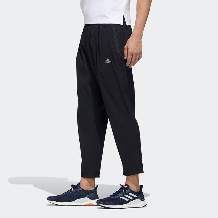 adidas Мужские вязаные спортивные штаны Черные Умеренно прямые Штаны FM9347