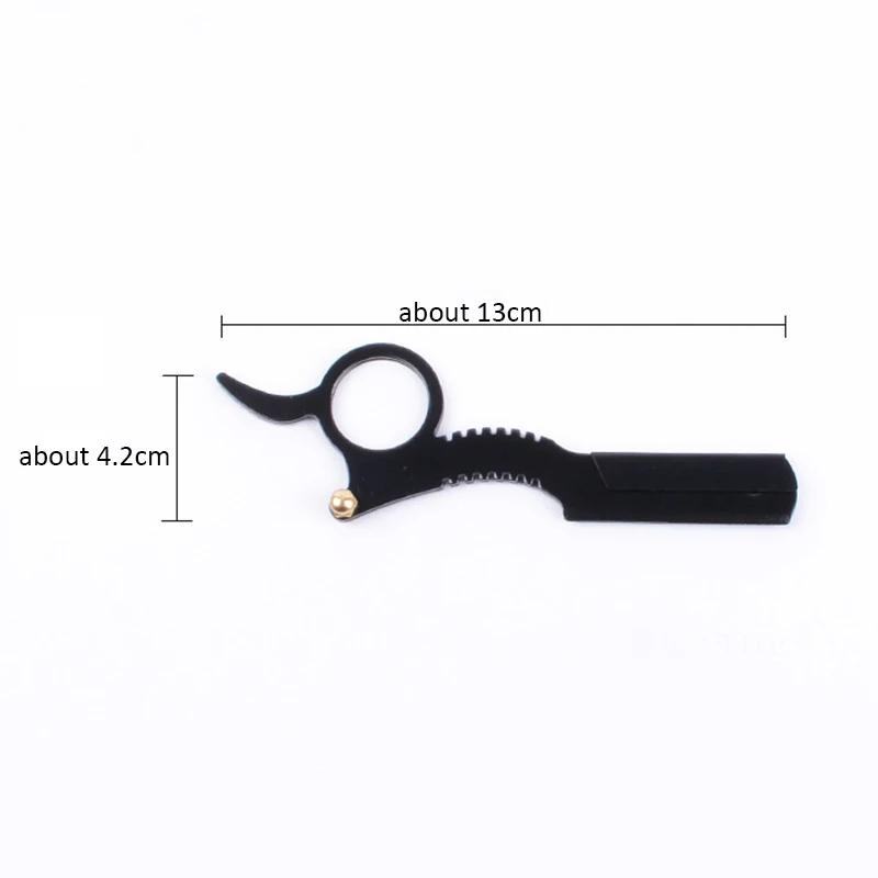 Парикмахерская бритва Мужская стрижка Борода Бровь Инструмент для бритья Прямая кромка Ручная бритва для депиляции Парикмахерский триммер Бритва Парикмахерская