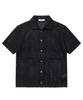 UNDEROFF Two-Pocket Crop Mesh Short Sleeve Shirt Brown