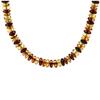 [R3681] - Колье ручной работы "Вдохновение" Янтарь 3 тона - 45 см 6 мм