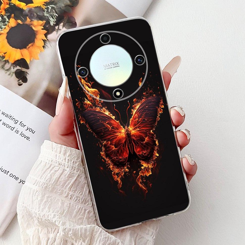 For Honor X9a 5G Case RMO-NX1 Beautiful Butterfly Soft Silicone Phone Cases For Honor X 9a X9a 2022 Back Cover Bumper 6.67"