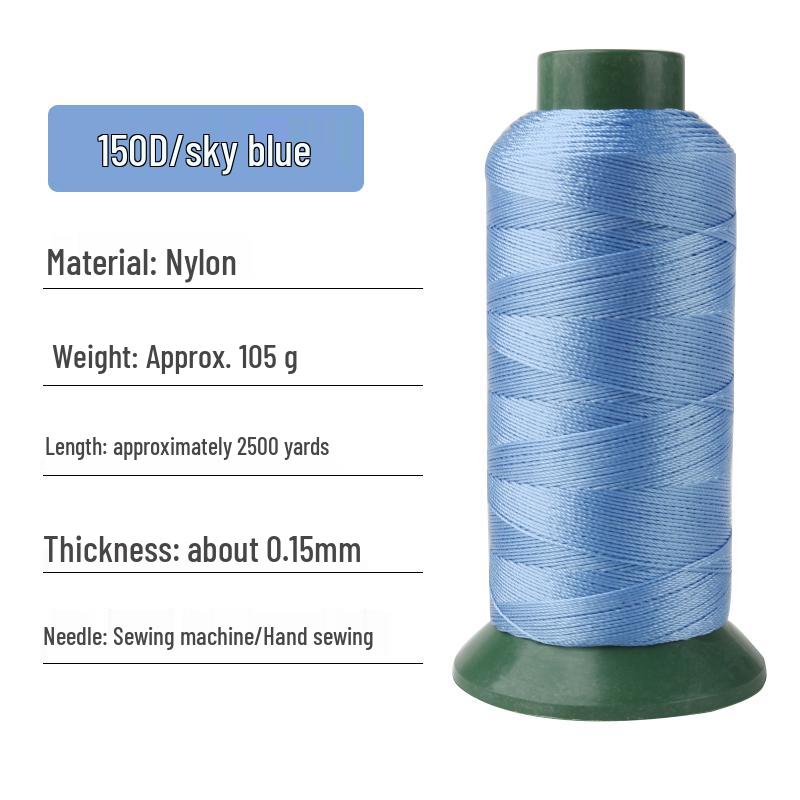 Высокопрочная мерсеризованная нейлоновая нить 150D/3-слойная для шитья и работы по коже