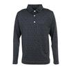 FootJoy Modern Classic Sketch Flower Print Long Sleeve Golf Shirt, Men's, Black, Size M (FJ-F23-S03)