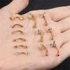 1 шт. 16G Изогнутый Штанга Пирсинг Украшение для Брови Губы Дайт Козелка Хеликса Рука Хряща Уха