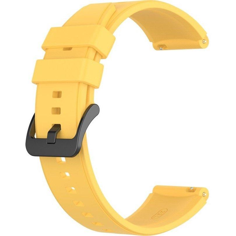 Silicone strap 22mm universal, yellow