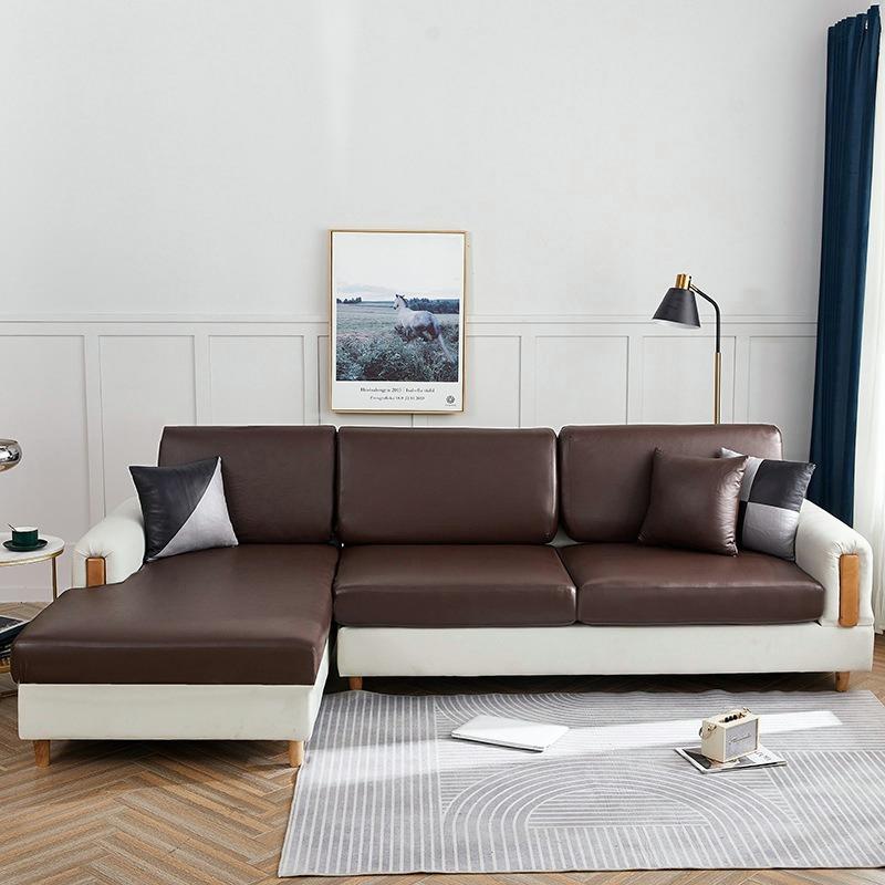 1/2/3-местный эластичный водонепроницаемый чехол для дивана из искусственной кожи, защита для сиденья, эластичные чехлы для диванных подушек