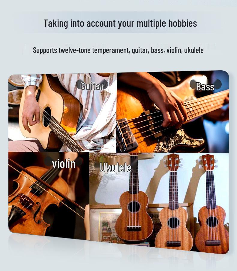 ELEVEN Three-in-One Guitar, Violin, and Bass Tuner with Calibrator & Metronome