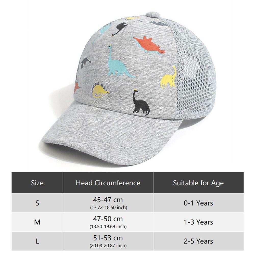 Dinosaur Printed Toddler Baseball Hat Sun Hat Baby Cap Boys Girls