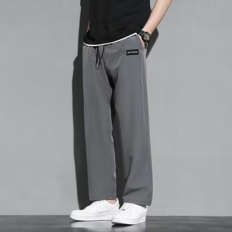 Men's Summer Ice Silk Straight-Leg Loose Trousers