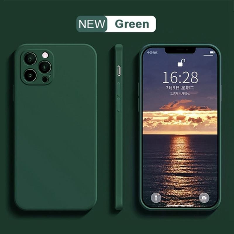 Роскошный чехол для телефона из жидкого силикона для Apple iPhone 16 15 14 13 12 11 Pro Max X XR 7 8 PLus Мягкий чехол Ударопрочная накладка Сумка для телефона