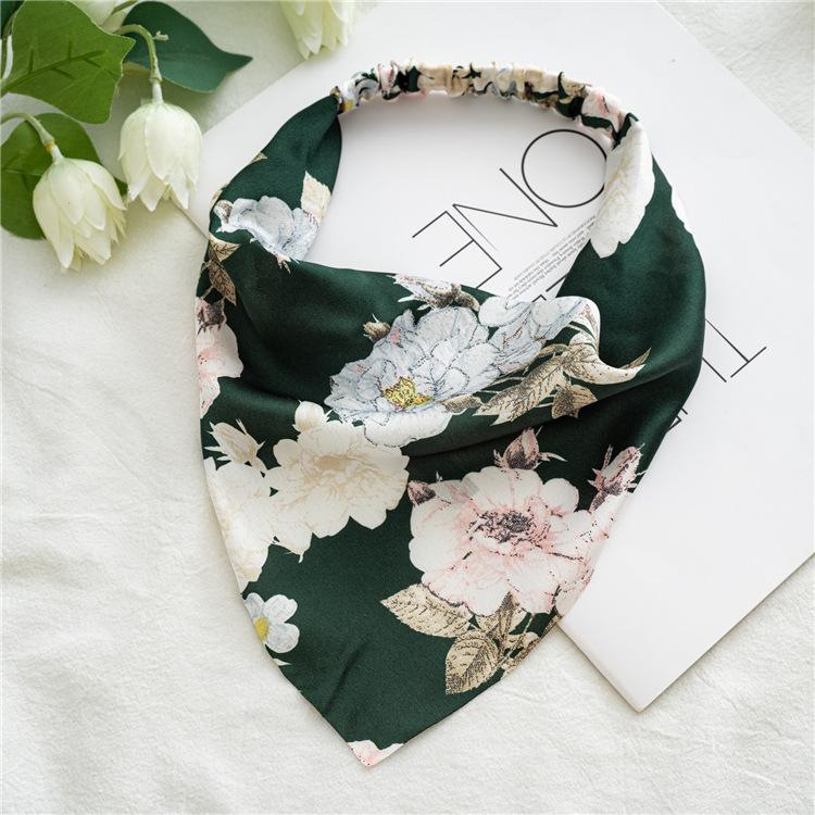 Chiffon Printing Flower Bandana Hair Scarf Headband for Women Vintage Long Ribbon Scrunchie Beach Bandanas Hair Accessories