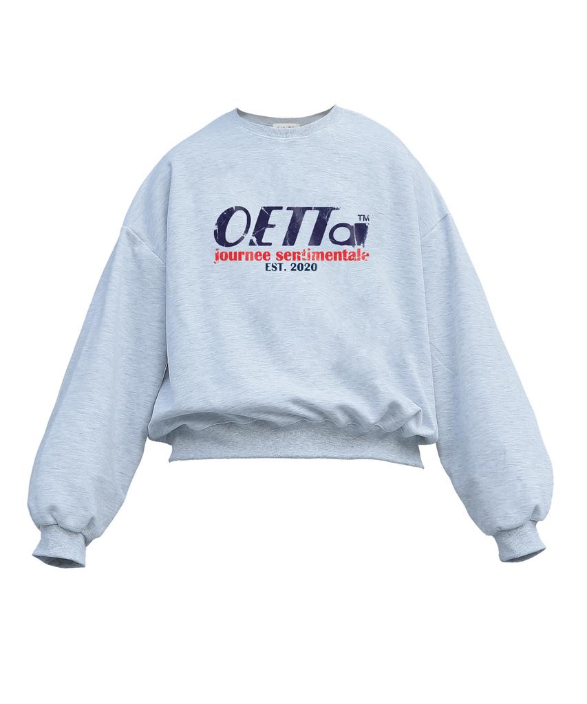Сентиментальная хлопковая толстовка Oeta с двойной тканью, свободного кроя, с рукавами-баллон, надеваемая через голову