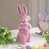 Пасхальная пенопластовая фигурка кролика с блестящей пудрой, имитация статуэтки кролика, украшение для дома, офиса, праздничной вечеринки