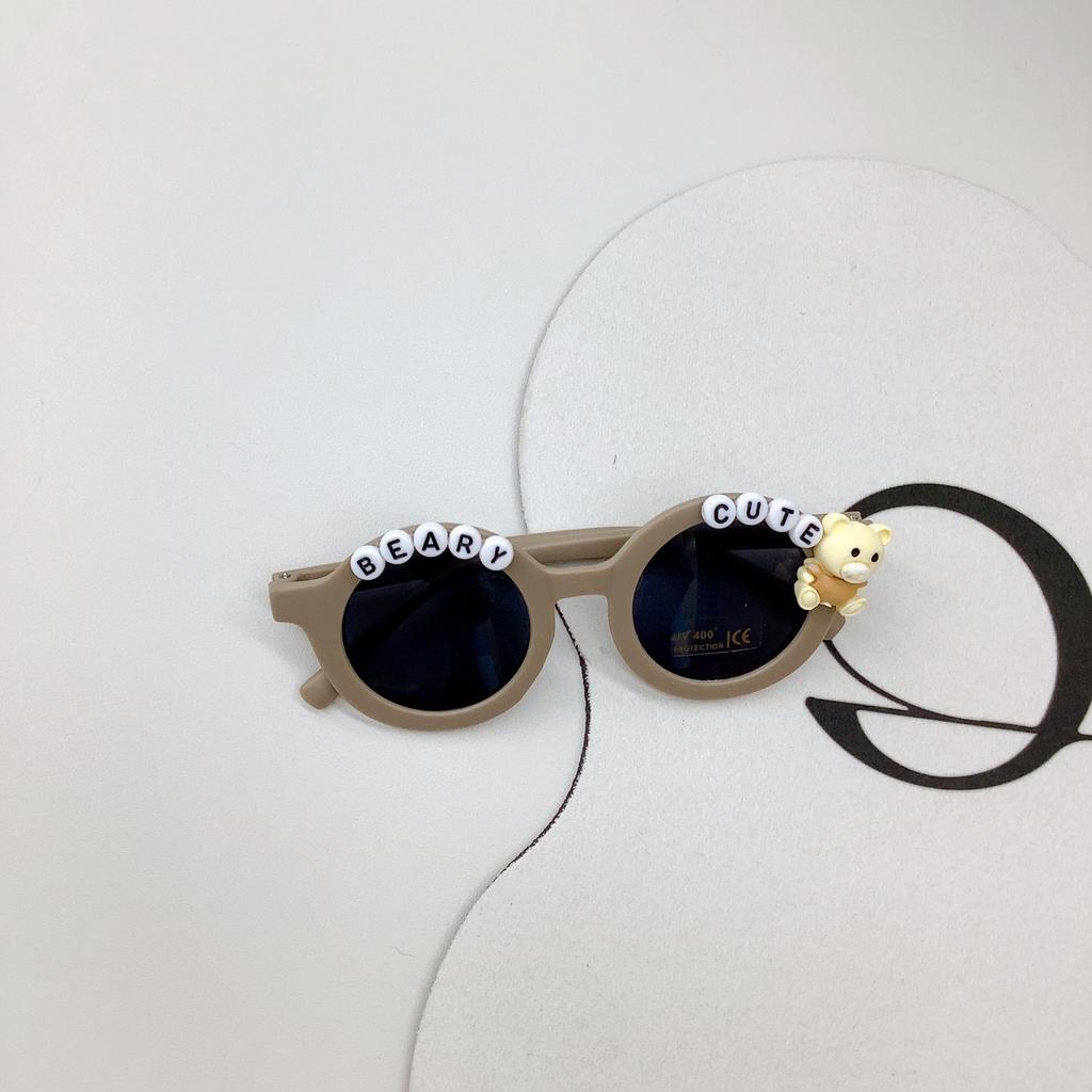 Винтажные детские солнцезащитные очки, милые детские солнцезащитные очки с медвежонком, модные мультяшные очки с защитой от ультрафиолета для мальчиков и девочек