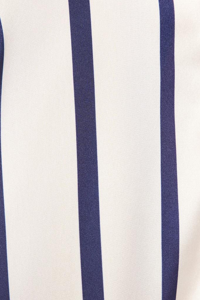 Женская модная новая рубашка в полоску из атласной ткани цвета экрю