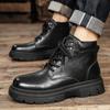 Fashion Genuine Leather Men's Boots Fashionable Classic Styles Outdoor Leisure Business Party Daily Office Motorcycle High-quality Shoes