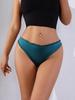 Women's Ruffle Stretch Oilcloth Thong - Medium Low Waist, Cross-Border Triangle Panties