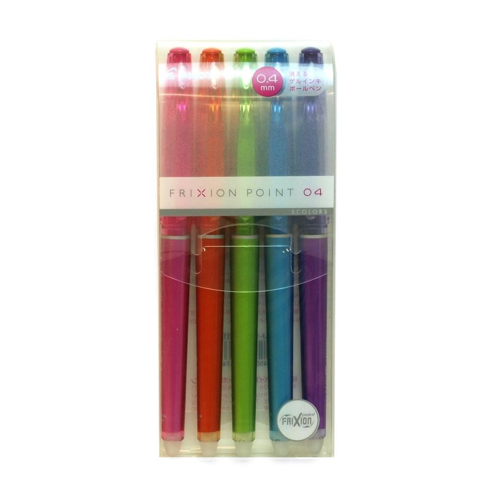 Pilot Frixion Point 04 Ballpoint Pen Set LF-110P4-5C 5-Color
