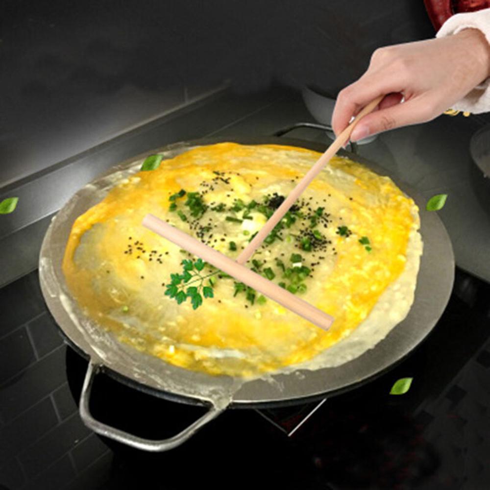 Chinese Specialty Maker Pancake Batter Wooden Spreader Stick Home Kitchen Tool DIY Restaurant Cantee