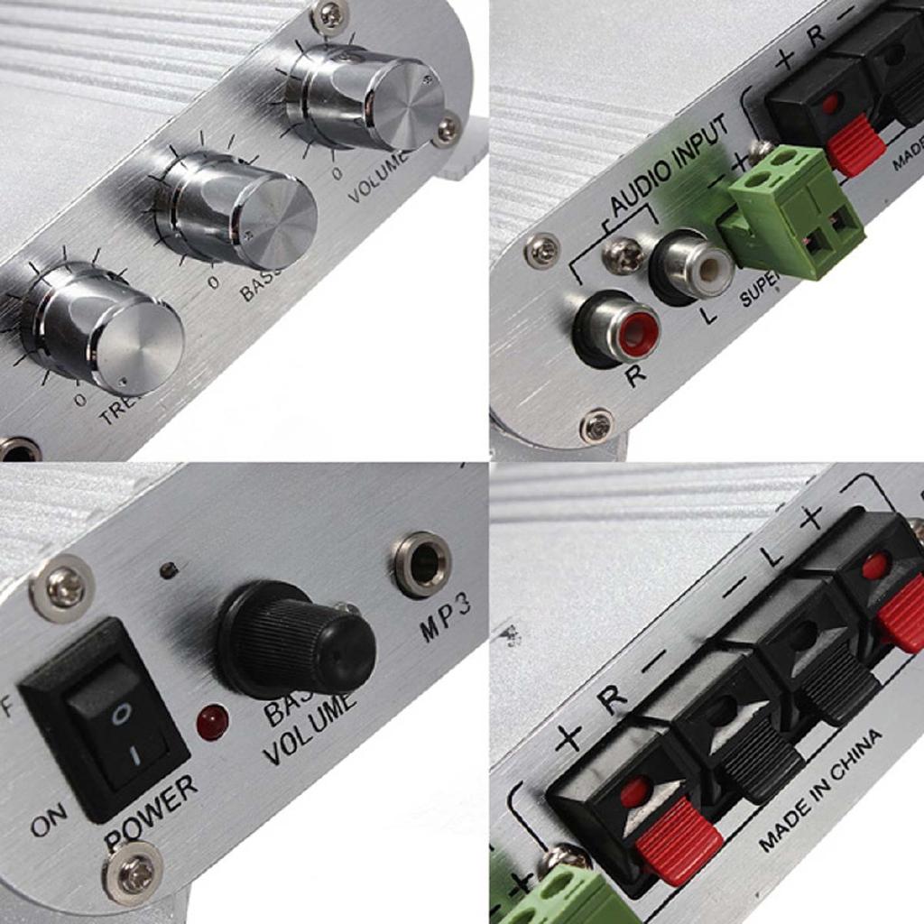 Мини Hi-Fi усилитель 200 Вт 12 В Радио MP3 iPod Музыкальный усилитель Стерео бустер для дома