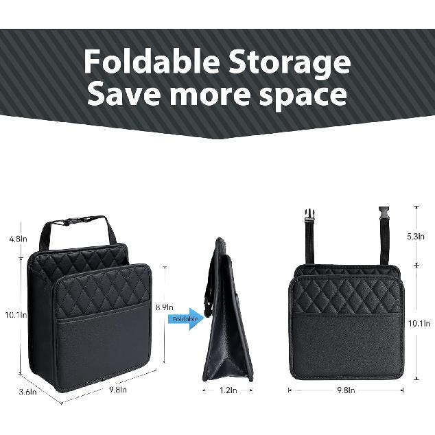 Car Seat Back Hanging Bag Car Document Holder Multi-Pocket Bottle Bag Storage Box Organizer Travel Tidy Pouch Pocket Kids