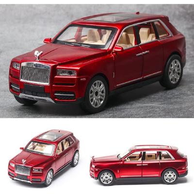 EROCK 1/24 Модель автомобиля Rolls-Royce Cullinan, Коллекционная литая металлическая машинка с механизмом оттяжки, со звуком и светом, Подарок на день рождения для детей, мальчиков и девочек