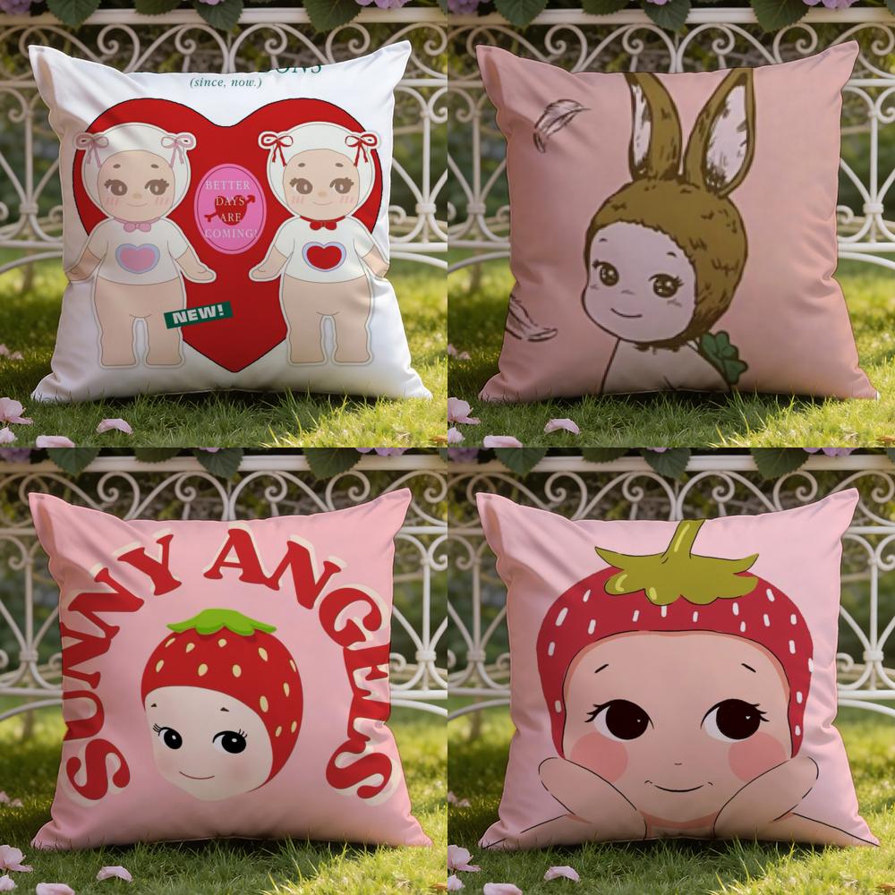 Hot S-Sonnies Cartoon Cushion Cover Home & Car Dual-Scene Pillow Cover: Reversible for Premium Comfort