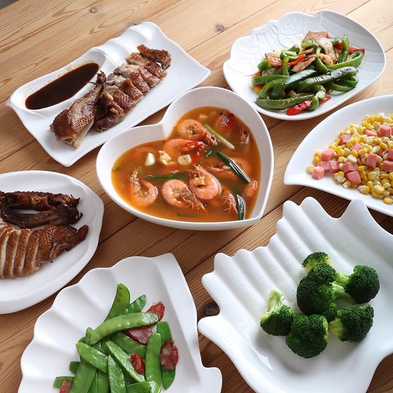 Sweet Elegant Irregular White Ceramic Dinner Plate