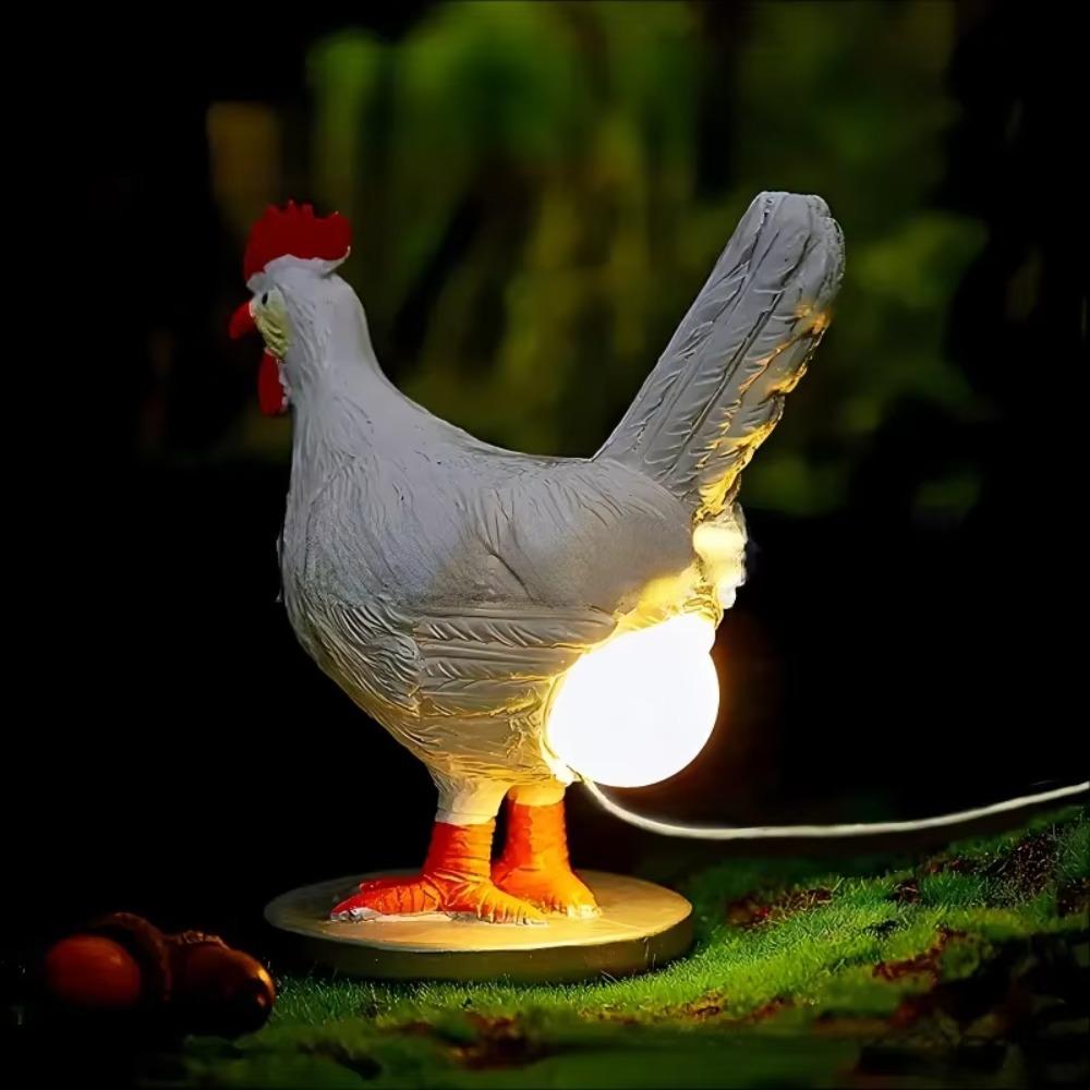 LED Hens Lay Eggs Lamps Statue Night Lights Funny Chicken Eggs Lights  Home Decor