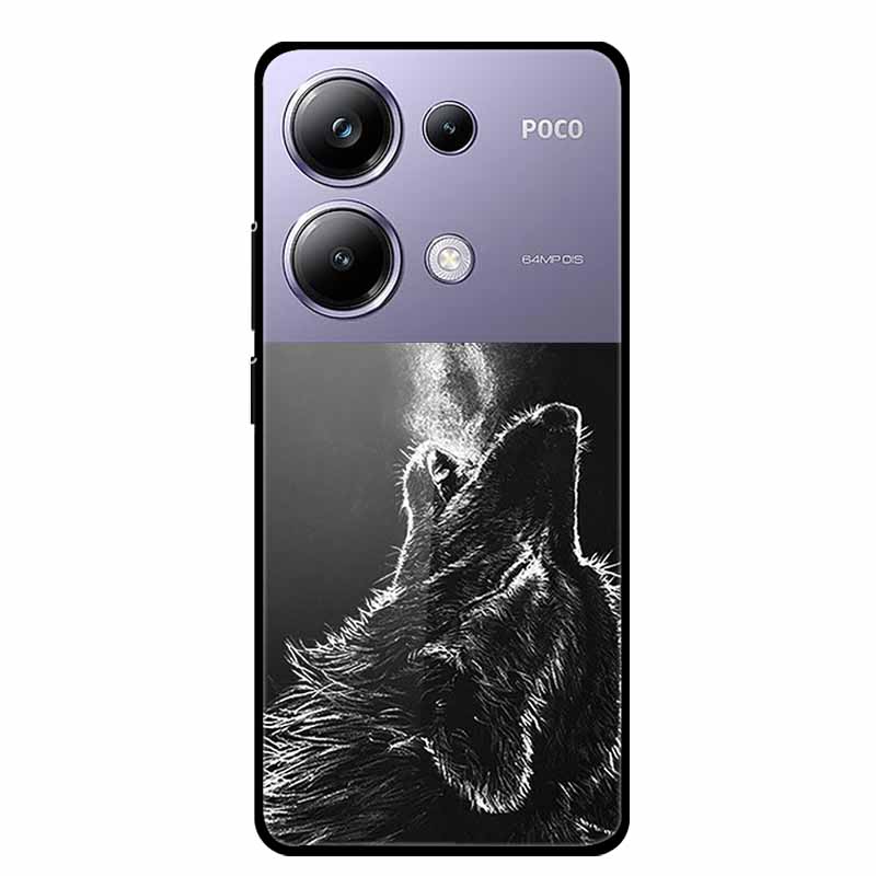 Чехол-накладка для Poco M6 Pro СтеклоЗакаленное Стекло Чехол Жесткая Задняя Панель Защита для Xiaomi Poco P oco M 6 Pro 6.67" Цветные Чехлы для Телефона