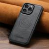 SUTENI G5 For iPhone 15 Pro Max Case Compatible with MagSafe Cowhide Texture Leather Back Cover
