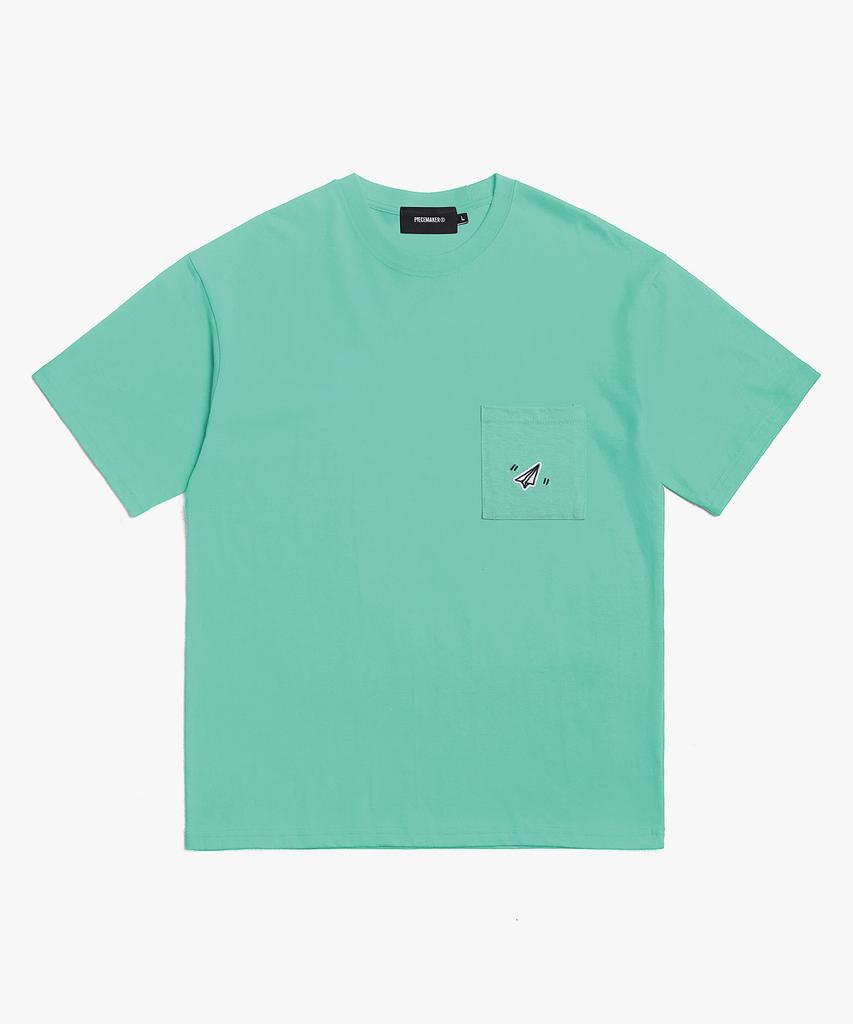PEACE MAKER Paper Icon Pocket Tshirts (Mint)