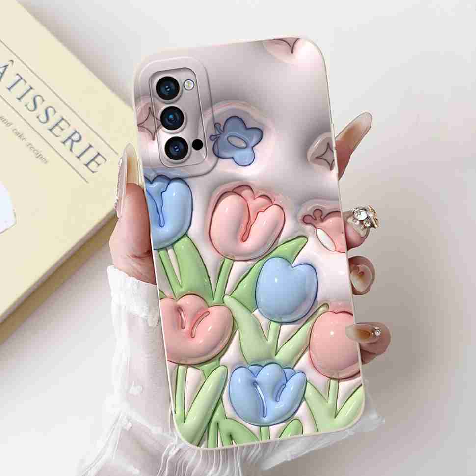 For Oppo Reno4 Pro 5G Case CPH2089 Luxury Art Painted Cover For Oppo Reno4 Reno 4 Pro 5G Phone Case Protector Soft Cover