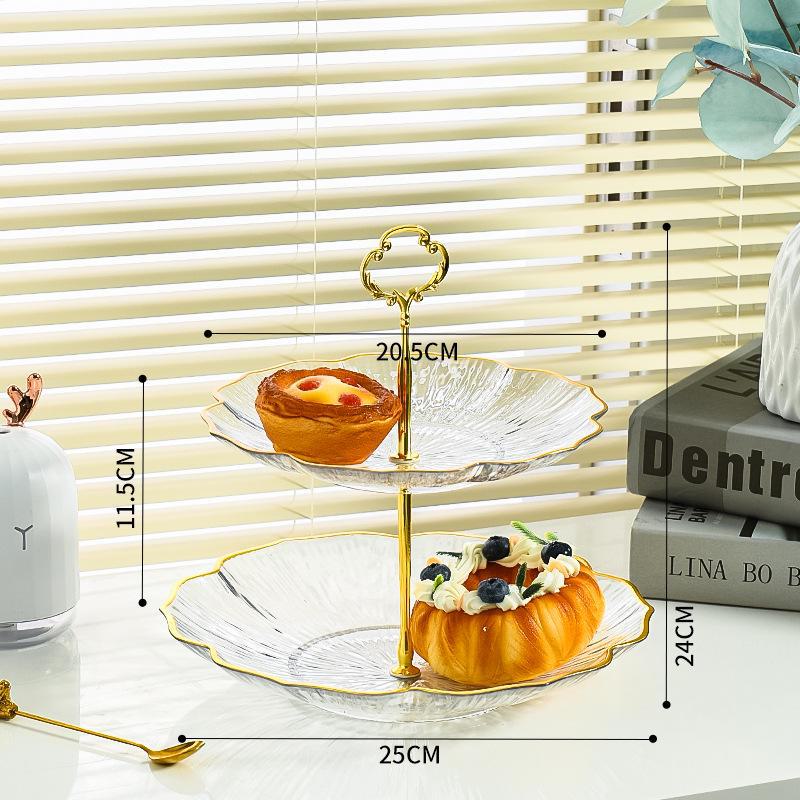 Multilayer Fruit Plate for Living Room, Coffee Table, Front Desk, Beauty Salon. Perfect for Snacks, Desserts, and Fruit. Great As an Ornament.