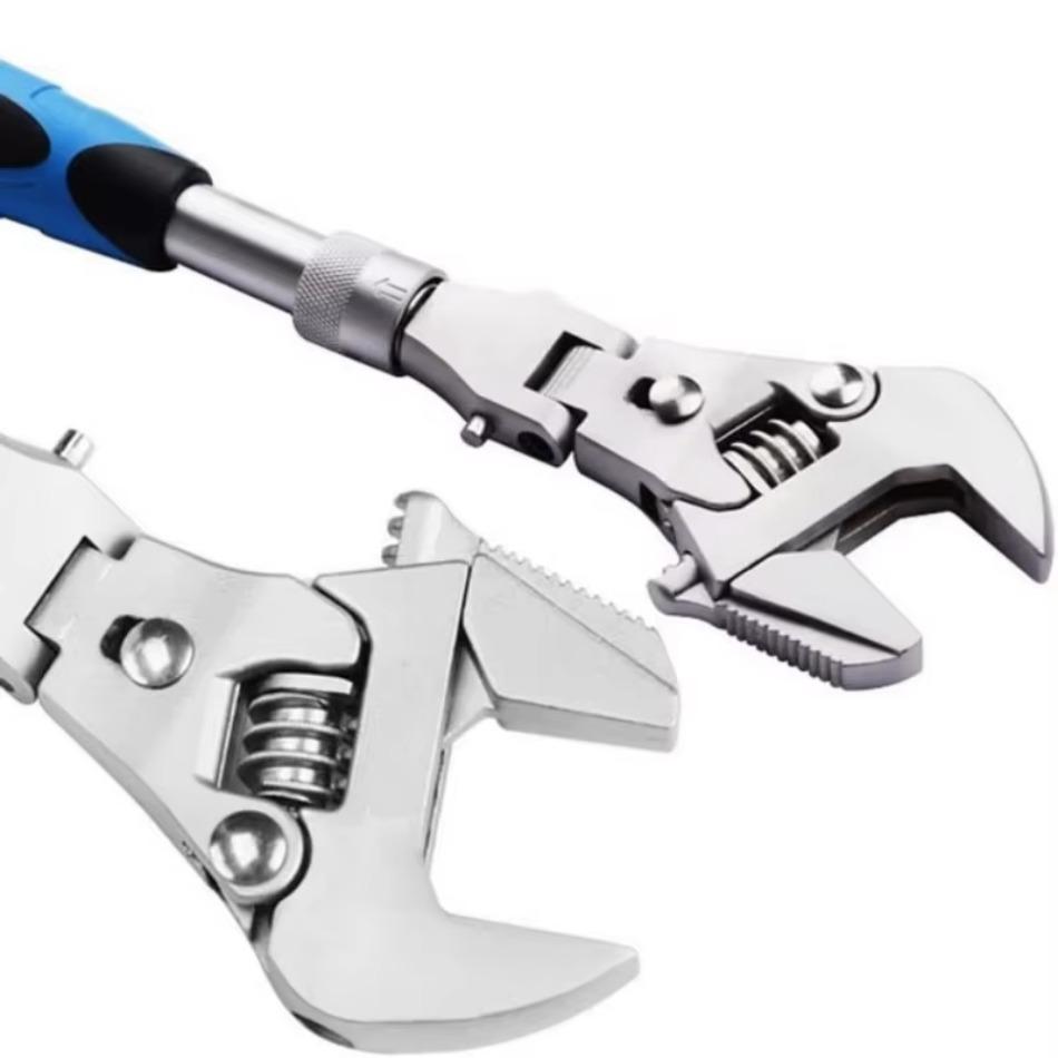 1 шт. Многофункциональный телескопический регулируемый гаечный ключ 10 дюймов, складной трещоточный ключ с качанием, гаечный ключ для ванной комнаты и кондиционера