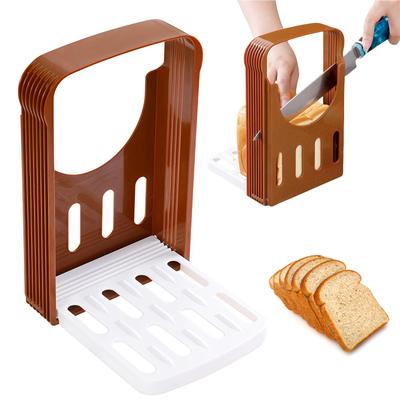 Liroyal Bread Резка хлеба Место для резки хлеба 4 Толщина Быстрая и легкая нарезка для домашнего использования Инструмент для выпечки тостов на открытом воздухе Слайсер, Руководство, Руководство, Складной,
