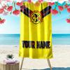 Name Custom Club America Print Beach Towel, Large Soft Quick Dry Towel for Beach Camping Swimming