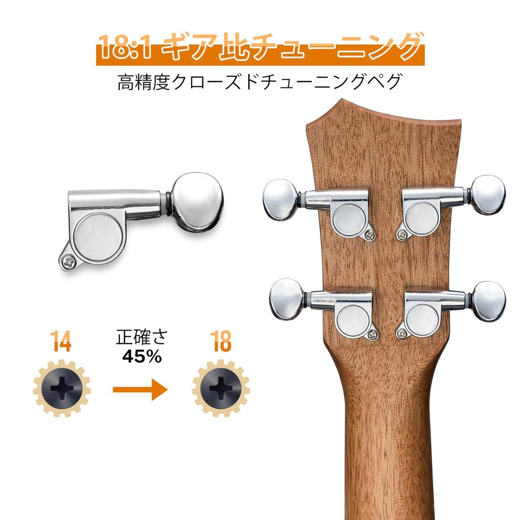 Сопрано-укулеле 21 дюйм LEKATO Начальный набор для начинающих Сапеле-укулеле Профессиональная гавайская гитара Укулеле для взрослых и детей с тюнером