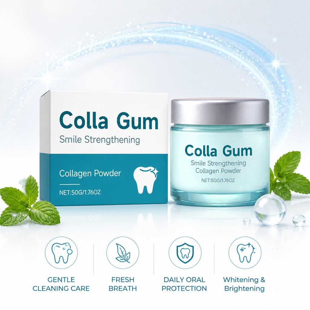 Collagen Teeth Brightening Powder, Gentle Stain Remover, Fresh Breath Care, Daily Oral Hygiene Powder