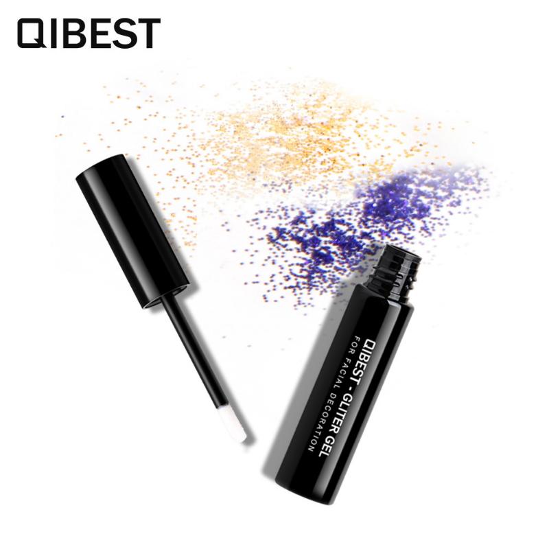 QIBEST Color Cosmetics High Glitter Gold Onion Powder Glue Natural Eye Shadow Nail Gold Onion Glue Quick Drying
