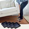 4Pcs/set Non Slip Furniture Coasters Square Round Caster Cups  Couch/Chair/Bed Stoppers
