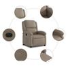 Electric Recliner Chair Cappuccino Faux Leather