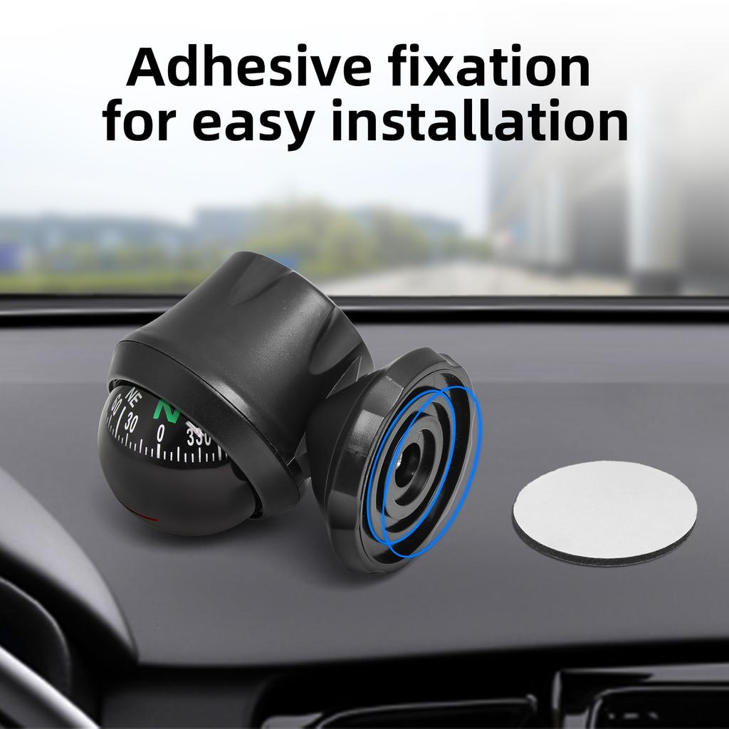 Автомобильный компас для морского судна, грузовика, регулируемый направляющий шарик, навигационный компас с креплением на приборной панели, портативный компас для указания направления, походный компас