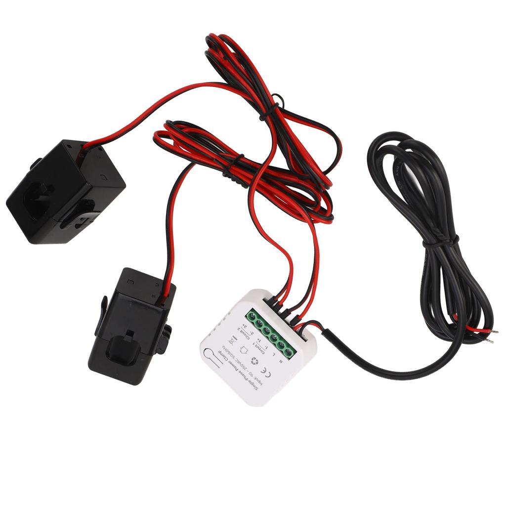 Умный счетчик энергии WIFI Домашний счетчик электроэнергии WiFi с 2 шт. токоизмерительных клещей 120А от 90 до 250 В переменного тока