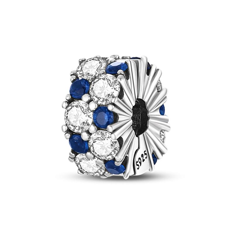 Silver S925 Blue Series Beads Fit Bracelet Bangle Diy Original Design Star Moon Galaxy Charms For Jewelry Make