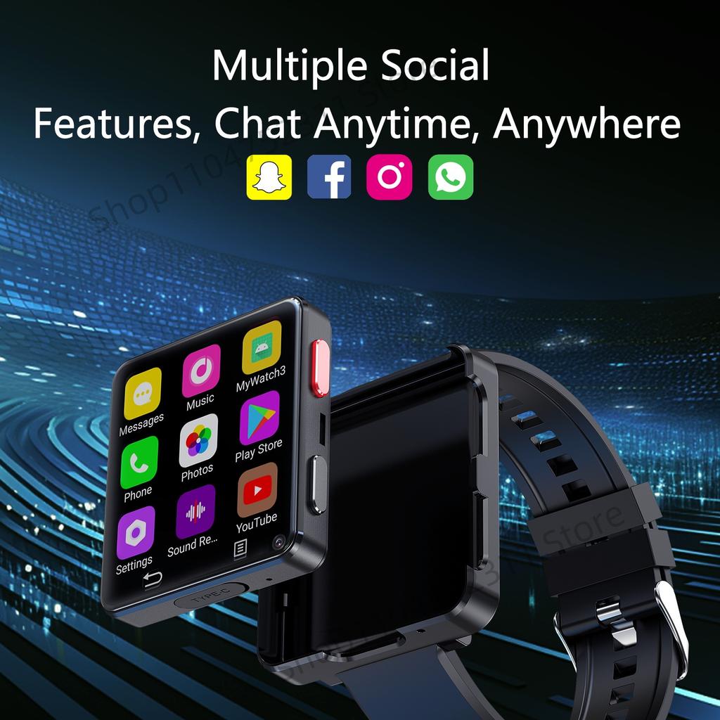 S222 5G Умные часы Android 11.0 OS Смарт-часы 2,64 дюйма Большой экран 480*480 MTK6761 500 Вт Двойная камера Батарея 1200 мАч Wi-Fi GPS